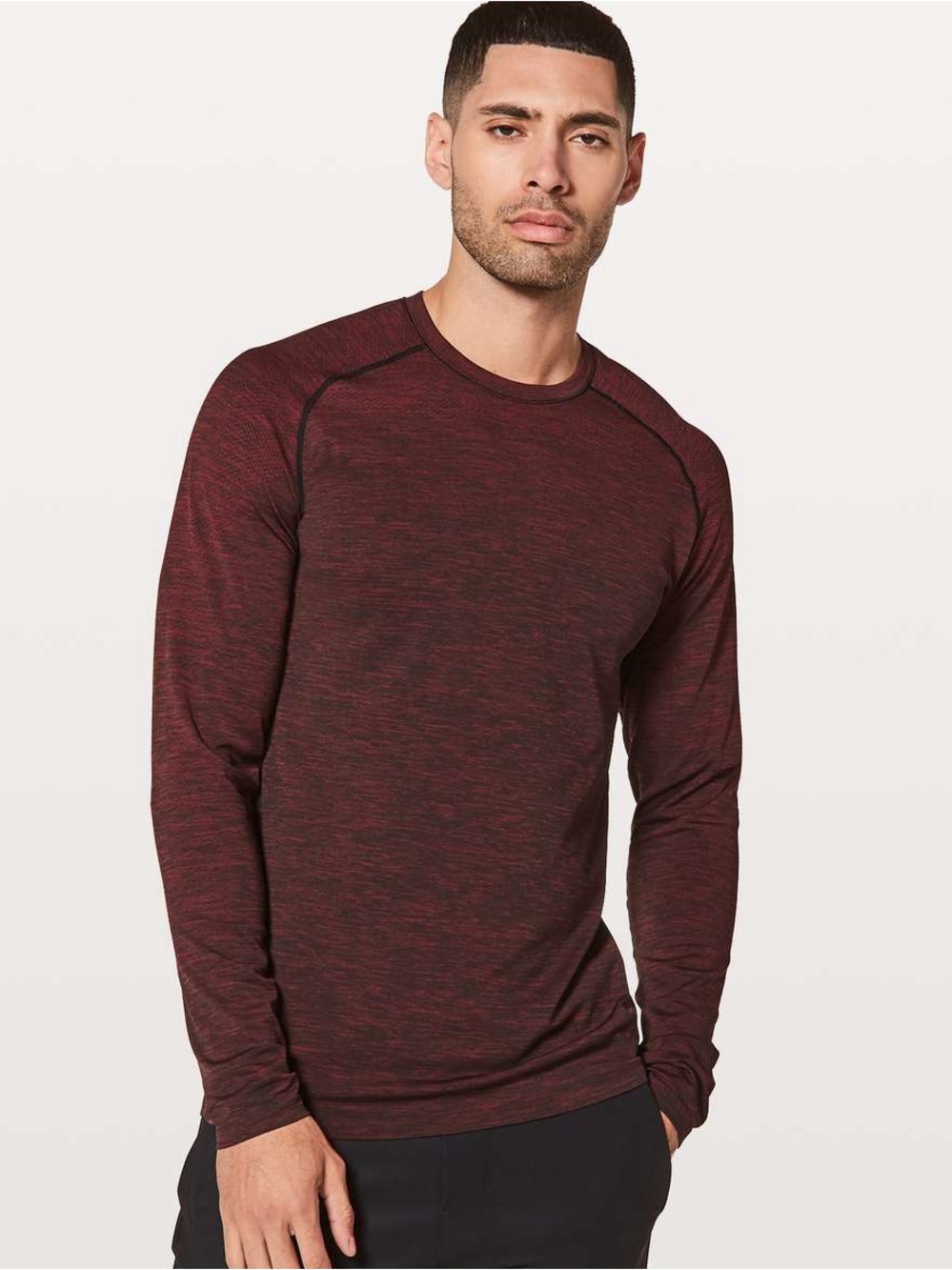 Lululemon Metal Vent Tech Long Sleeve Shirt Heathered Burgundy - Men’s Size M